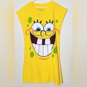 Sponge Bob Square Pants Muscle Shirt, Large, EUC